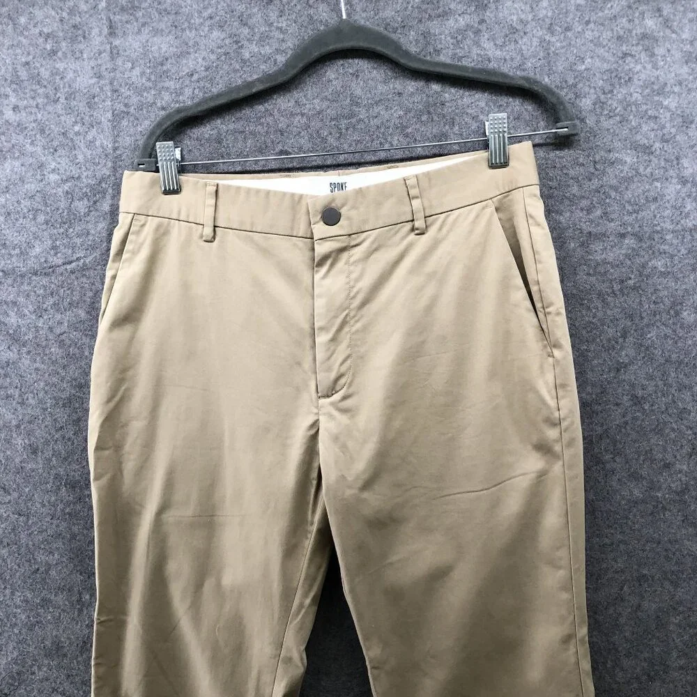 SPOKE London Sharps Build A Chino Pants Mens 31x31 Khaki‎ Beige Slim Stretch